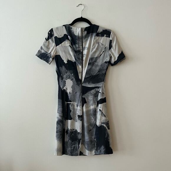 Helmut Lang Abstract Print Silk Dress - Picture 7 of 8